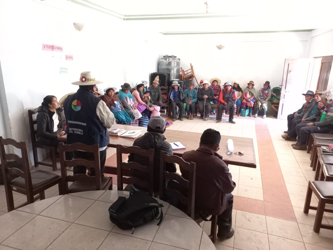 DEFENSORÍA DEL PUEBLO EMPODERA A PERSONAS CON DISCAPACIDAD DE LOS MUNICIPIOS SAN PEDRO DE MACHA Y LLALLAGUA PARA EL EJERCICIO DE DERECHOS