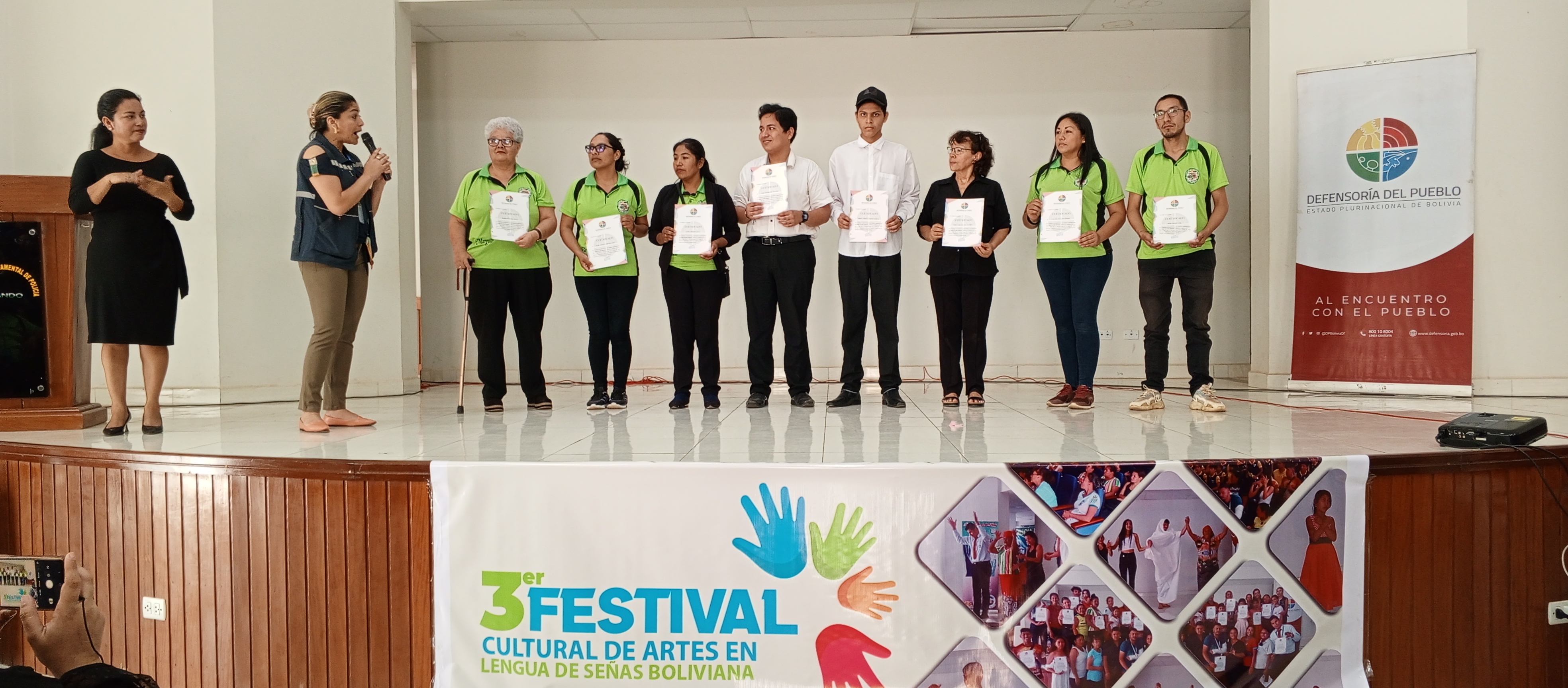 CON GRAN ÉXITO, PANDO CELEBRÓ EL TERCER FESTIVAL CULTURAL DE ARTES EN LENGUA DE SEÑAS BOLIVIANA