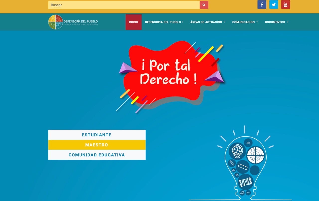 Defensoría del Pueblo habilita el portal educativo “¡Por tal Derecho!” para apoyar en la formación educativa regular