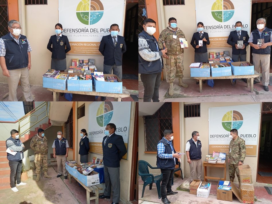 DEFENSORÍA DEL PUEBLO REALIZA CAMPAÑA DE RECOLECCIÓN DE MATERIAL BIBLIOGRÁFICO DENOMINADO "LIBROS POR REJAS" EN EL TRÓPICO COCHABAMBINO